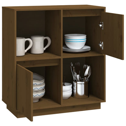 Sideboard Honigbraun 74x35x80 cm Massivholz Kiefer - Pazzar.ch