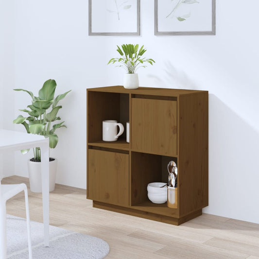 Sideboard Honigbraun 74x35x80 cm Massivholz Kiefer - Pazzar.ch