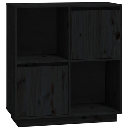 Sideboard Schwarz 74x35x80 cm Massivholz Kiefer - Pazzar.ch