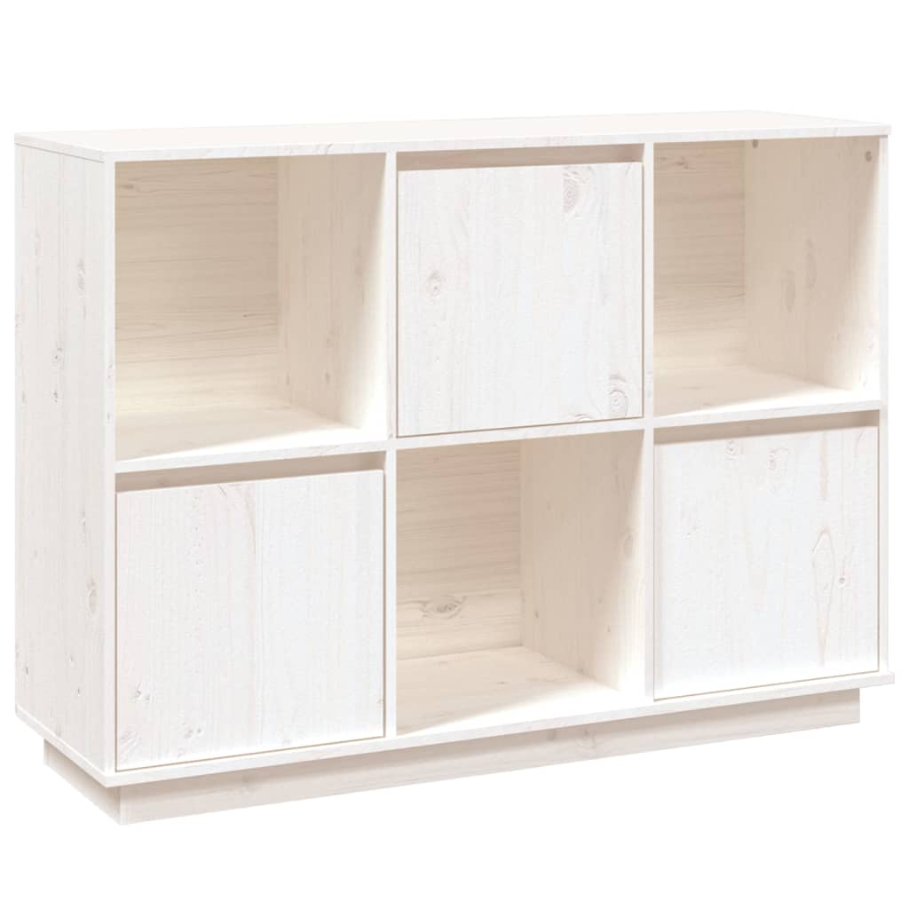 Sideboard Weiß 110,5x35x80 cm Massivholz Kiefer - Pazzar.ch