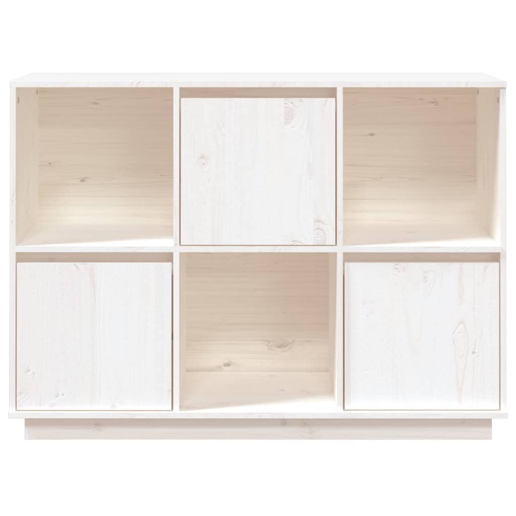 Sideboard Weiß 110,5x35x80 cm Massivholz Kiefer - Pazzar.ch