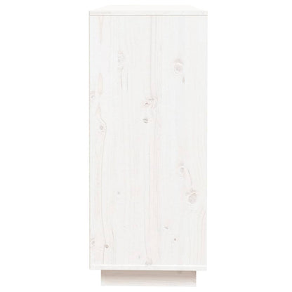 Sideboard Weiß 110,5x35x80 cm Massivholz Kiefer - Pazzar.ch