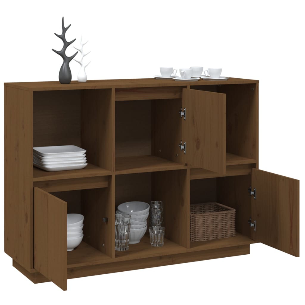 Sideboard Honigbraun 110,5x35x80 cm Massivholz Kiefer