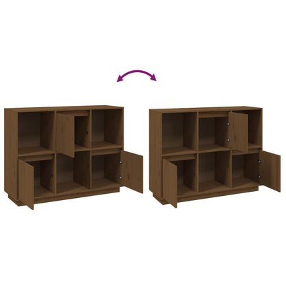 Sideboard Honigbraun 110,5x35x80 cm Massivholz Kiefer - Pazzar.ch