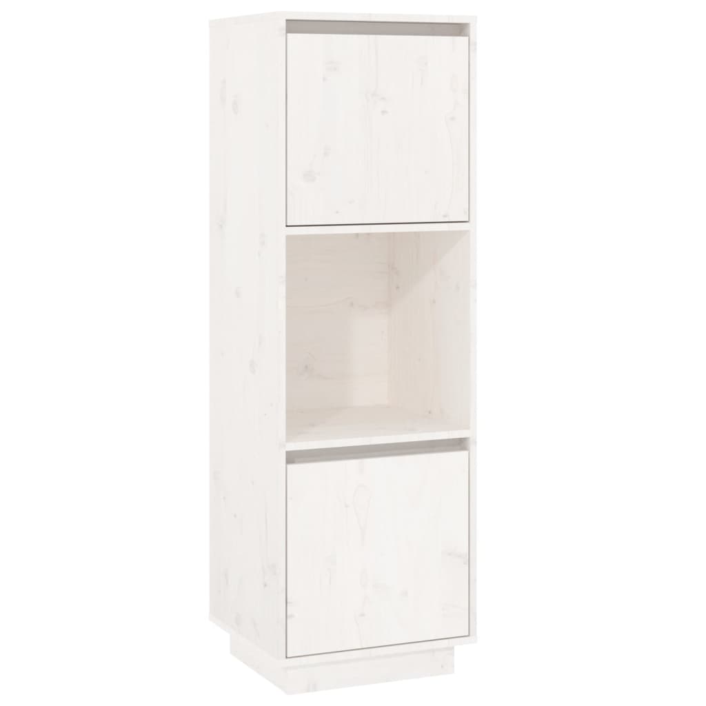 Highboard Weiß 38x35x117 cm Massivholz Kiefer - Pazzar.ch