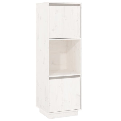 Highboard Weiß 38x35x117 cm Massivholz Kiefer - Pazzar.ch