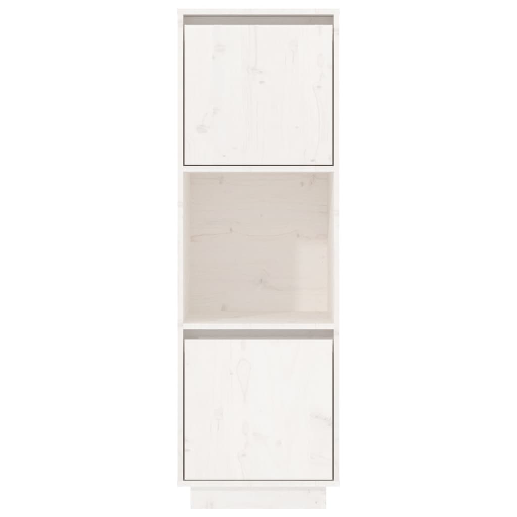 Highboard Weiß 38x35x117 cm Massivholz Kiefer - Pazzar.ch