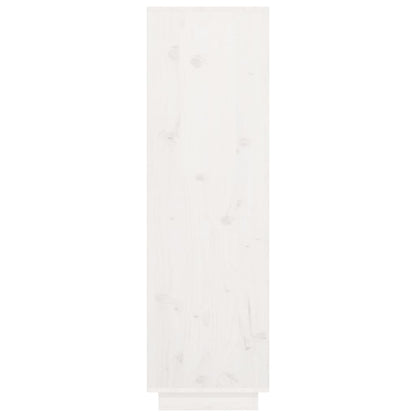 Highboard Weiß 38x35x117 cm Massivholz Kiefer - Pazzar.ch