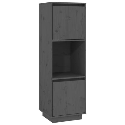 Highboard Grau 38x35x117 cm Massivholz Kiefer - Pazzar.ch