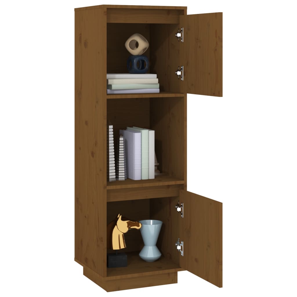Highboard Honigbraun 38x35x117 cm Massivholz Kiefer - Pazzar.ch