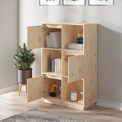 Highboard 74x35x117 cm Massivholz Kiefer - Pazzar.ch