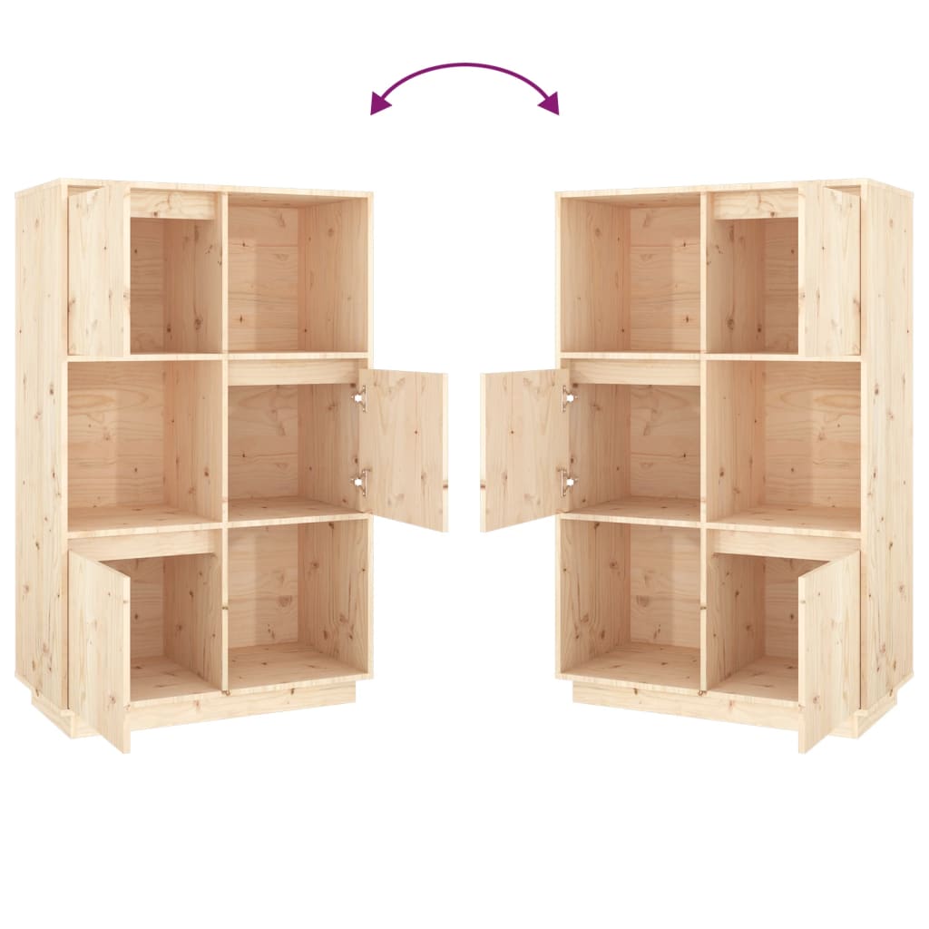 Highboard 74x35x117 cm Massivholz Kiefer - Pazzar.ch