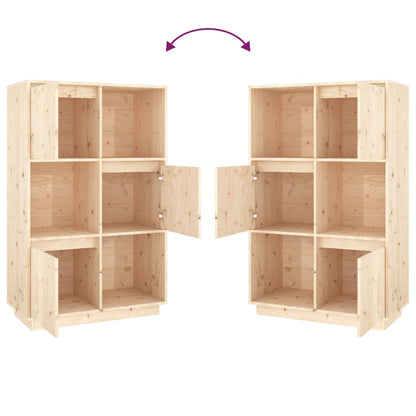 Highboard 74x35x117 cm Massivholz Kiefer - Pazzar.ch