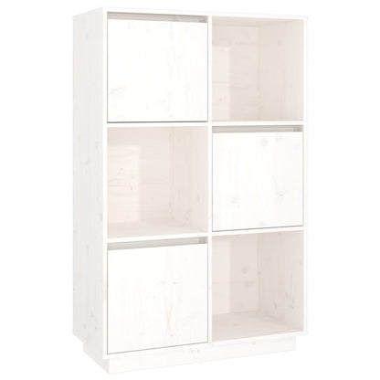 Highboard Weiß 74x35x117 cm Massivholz Kiefer - Pazzar.ch