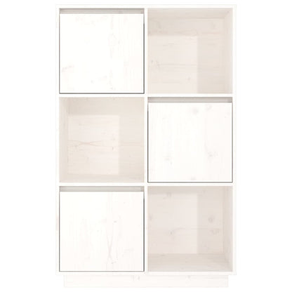 Highboard Weiß 74x35x117 cm Massivholz Kiefer - Pazzar.ch