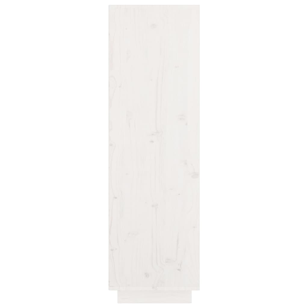Highboard Weiß 74x35x117 cm Massivholz Kiefer