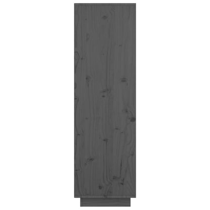 Highboard Grau 74x35x117 cm Massivholz Kiefer - Pazzar.ch