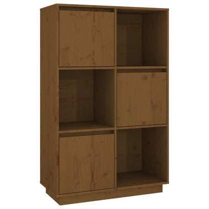Highboard Honigbraun 74x35x117 cm Massivholz Kiefer - Pazzar.ch