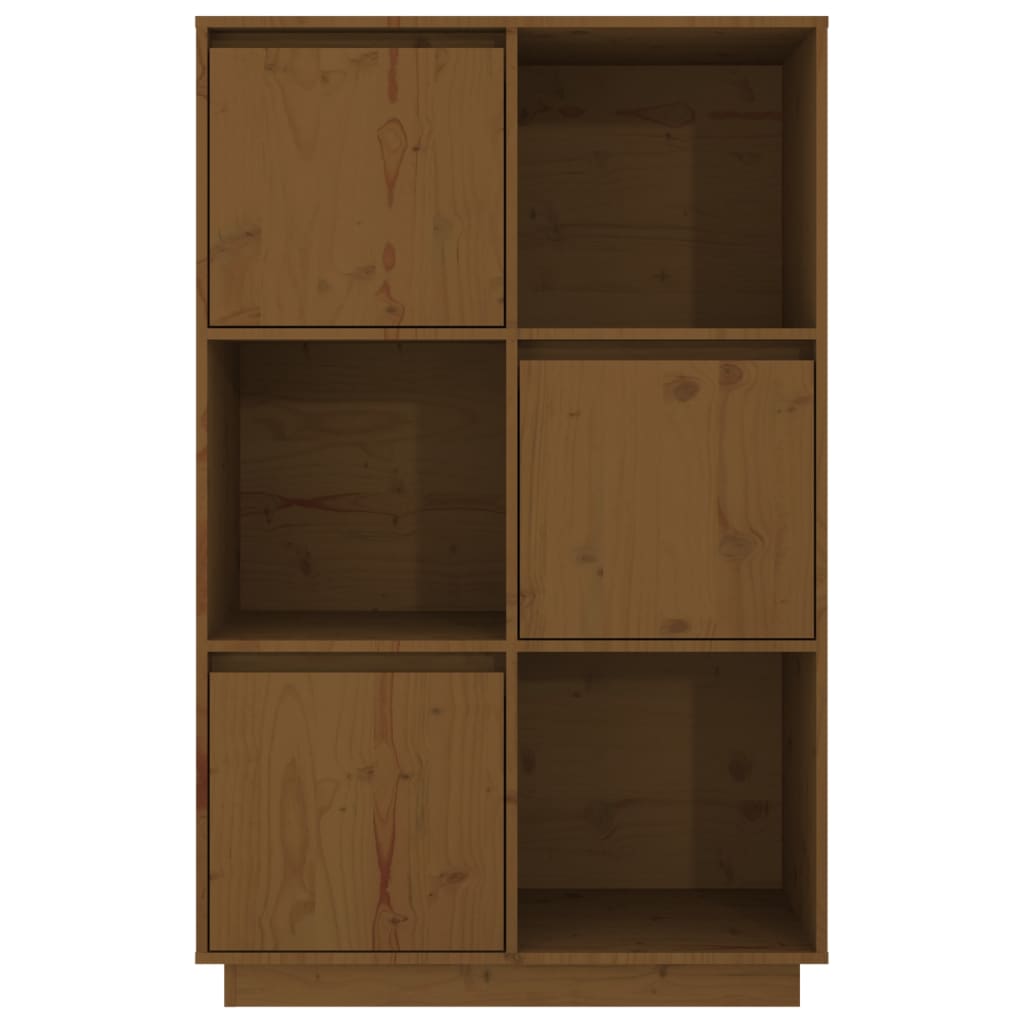 Highboard Honigbraun 74x35x117 cm Massivholz Kiefer