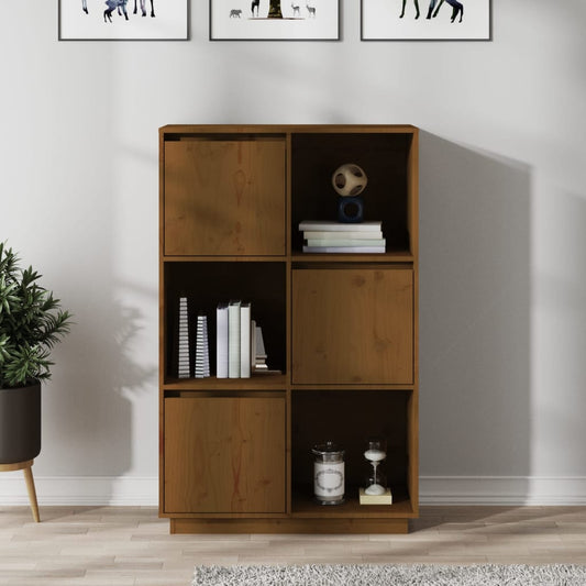 Highboard Honigbraun 74x35x117 cm Massivholz Kiefer - Pazzar.ch