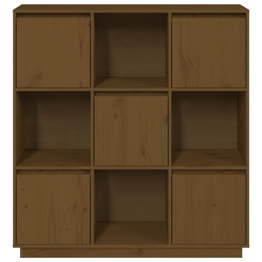 Highboard Honigbraun 110,5x35x117 cm Massivholz Kiefer