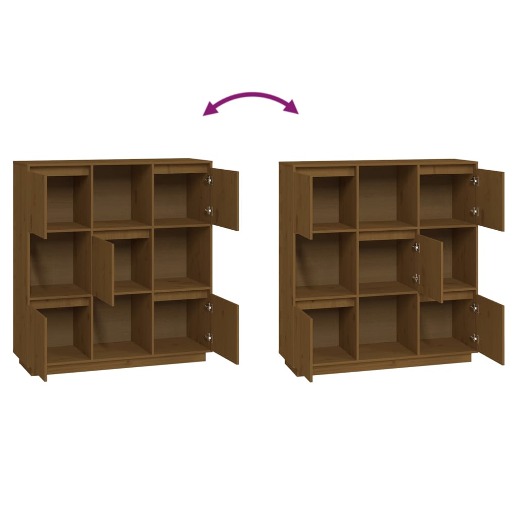 Highboard Honigbraun 110,5x35x117 cm Massivholz Kiefer - Pazzar.ch