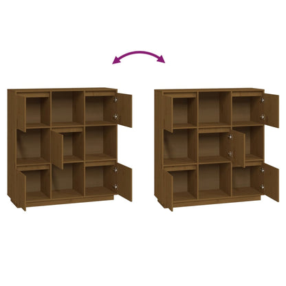 Highboard Honigbraun 110,5x35x117 cm Massivholz Kiefer - Pazzar.ch