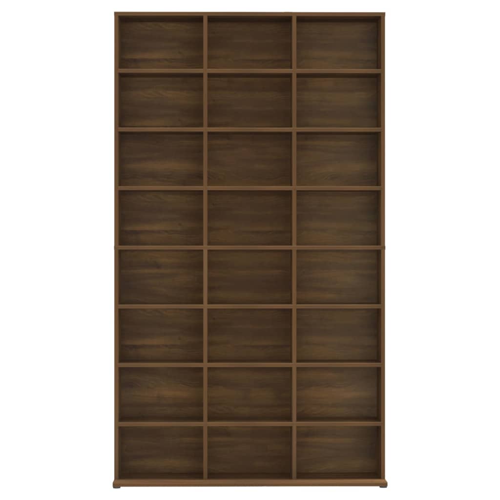 CD-Regal Braun Eichen-Optik 102x23x177,5 cm Holzwerkstoff - Pazzar.ch