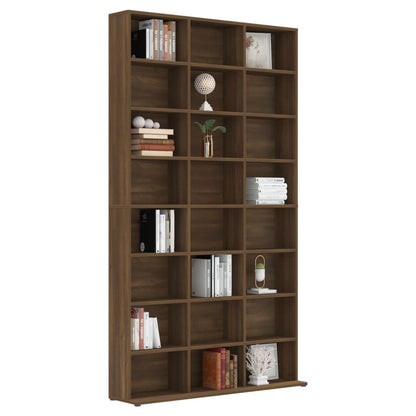CD-Regal Braun Eichen-Optik 102x23x177,5 cm Holzwerkstoff - Pazzar.ch