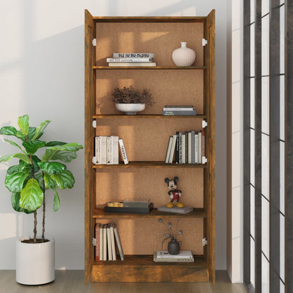 Badezimmerschrank Räuchereiche 82,5x30,5x185,5 cm Holzwerkstoff - Pazzar.ch