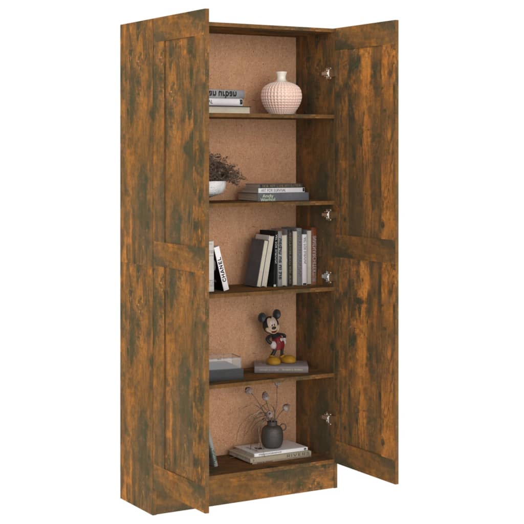 Badezimmerschrank Räuchereiche 82,5x30,5x185,5 cm Holzwerkstoff - Pazzar.ch