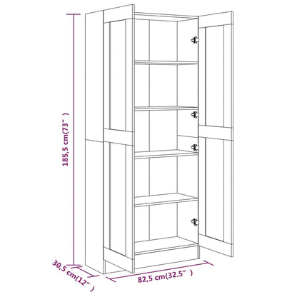 Badezimmerschrank Grau Sonoma 82,5x30,5x185,5 cm Holzwerkstoff - Pazzar.ch