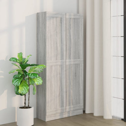 Badezimmerschrank Grau Sonoma 82,5x30,5x185,5 cm Holzwerkstoff - Pazzar.ch