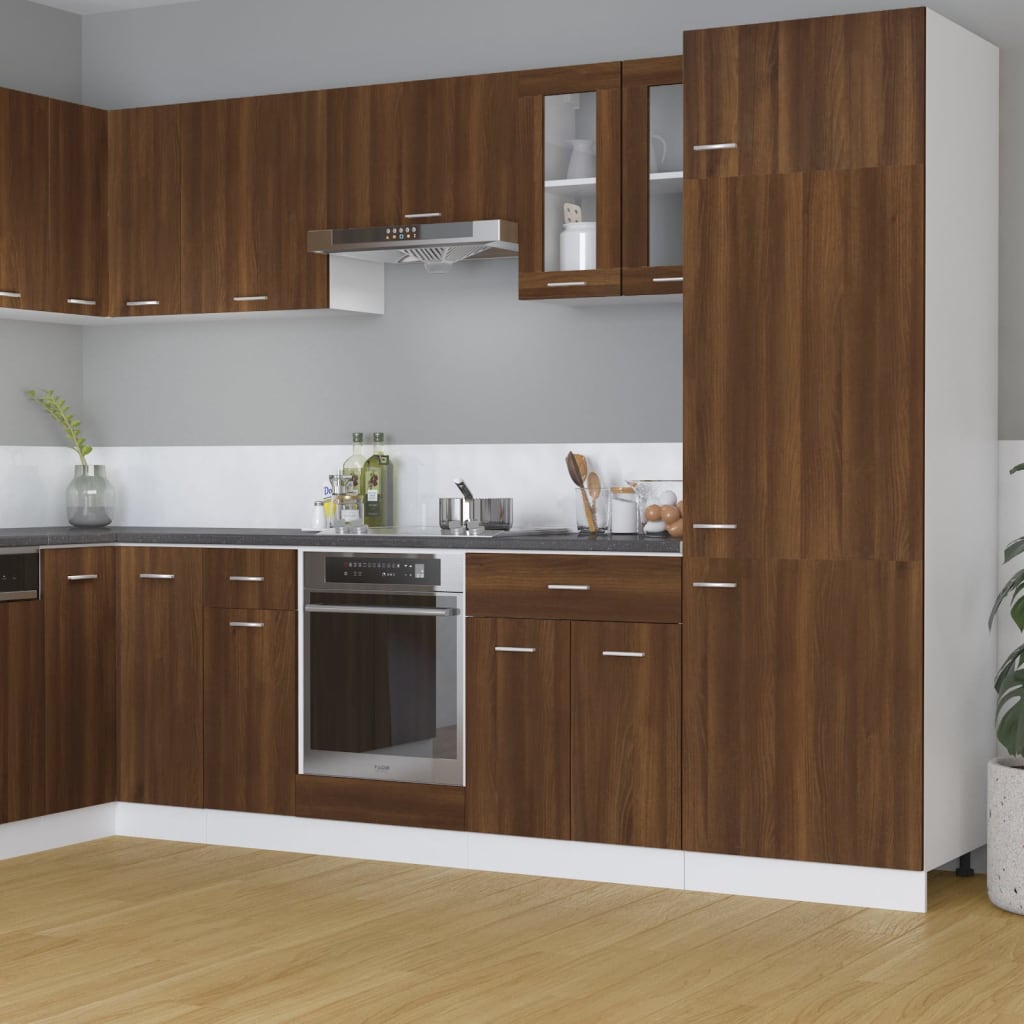 Hängeschrank Glas Braun Eichen-Optik 60x31x60 cm Holzwerkstoff - Pazzar.ch