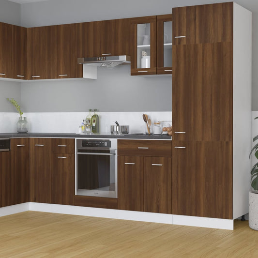 Hängeschrank Glas Braun Eichen-Optik 60x31x60 cm Holzwerkstoff - Pazzar.ch