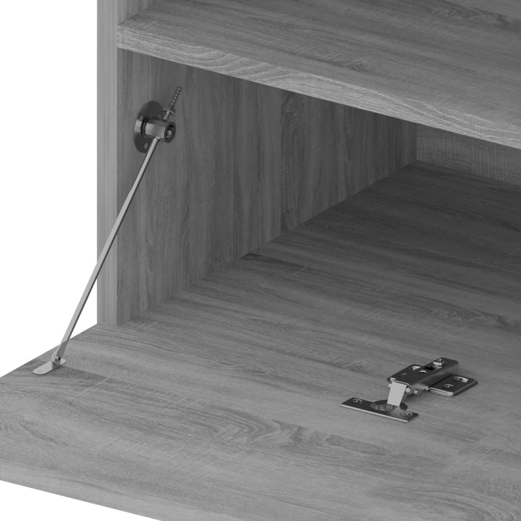 TV-Schrank mit LED-Leuchten Grau Sonoma 75x35x40 cm - Pazzar.ch