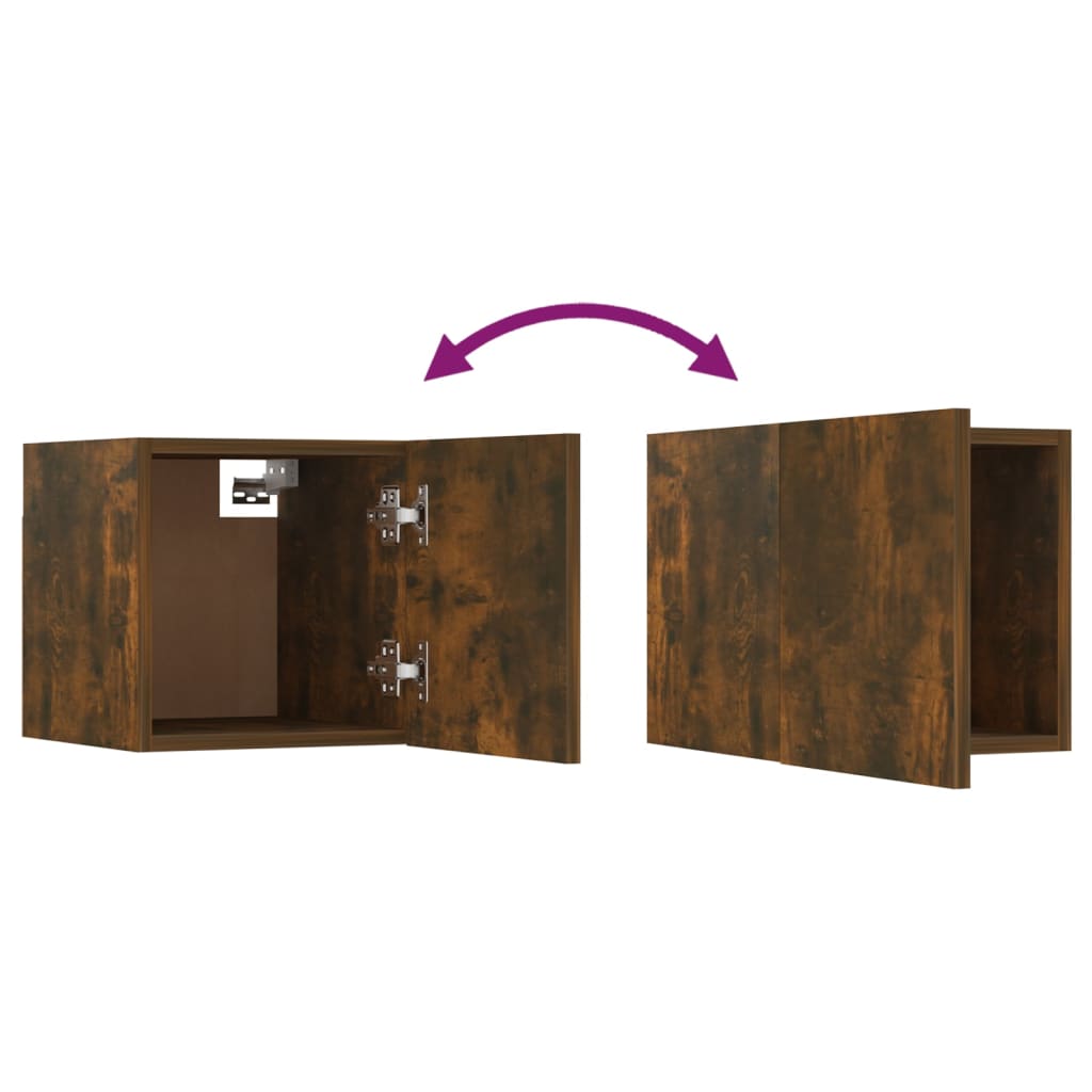TV-Wandschrank Räuchereiche 30,5x30x30 cm - Pazzar.ch