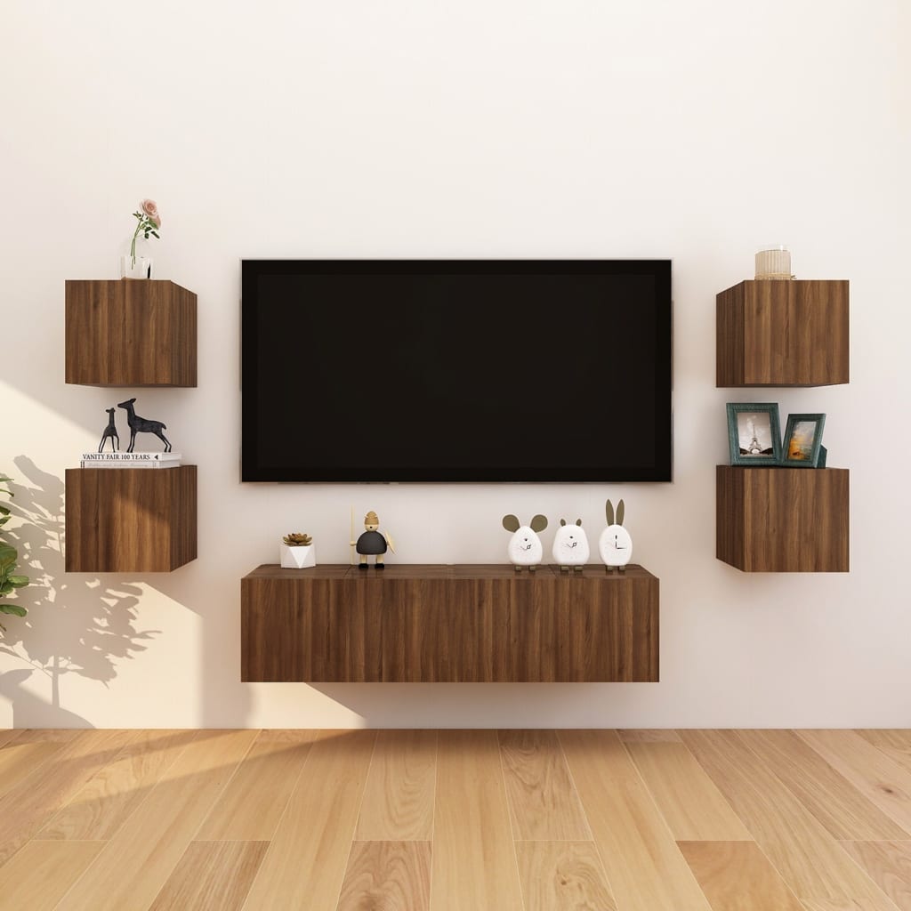 TV-Wandschrank Braun Eiche 30,5x30x30 cm - Pazzar.ch