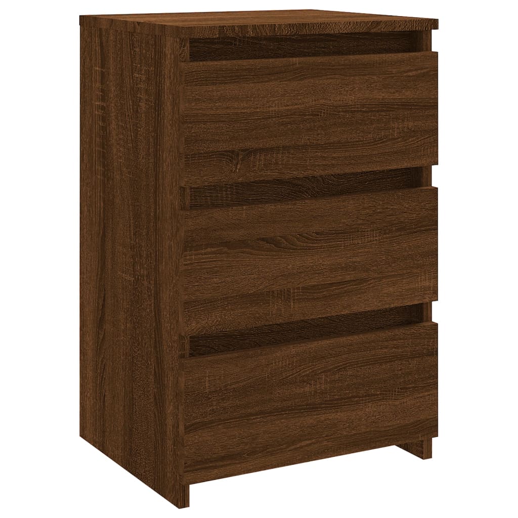 Nachttisch Braun Eichen-Optik 40x35x62,5 cm Holzwerkstoff - Pazzar.ch