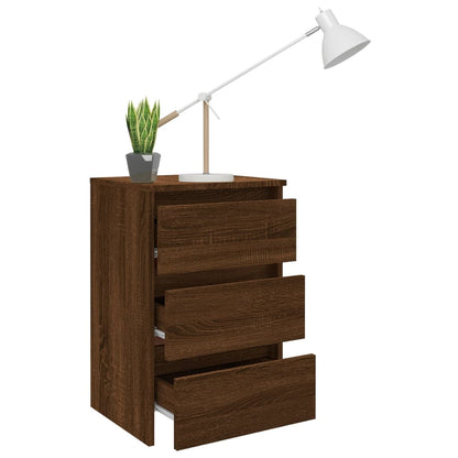 Nachttisch Braun Eichen-Optik 40x35x62,5 cm Holzwerkstoff - Pazzar.ch