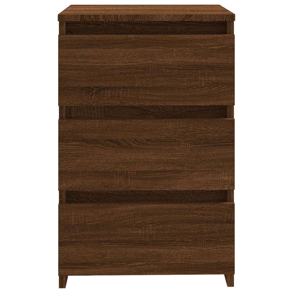 Nachttisch Braun Eichen-Optik 40x35x62,5 cm Holzwerkstoff - Pazzar.ch