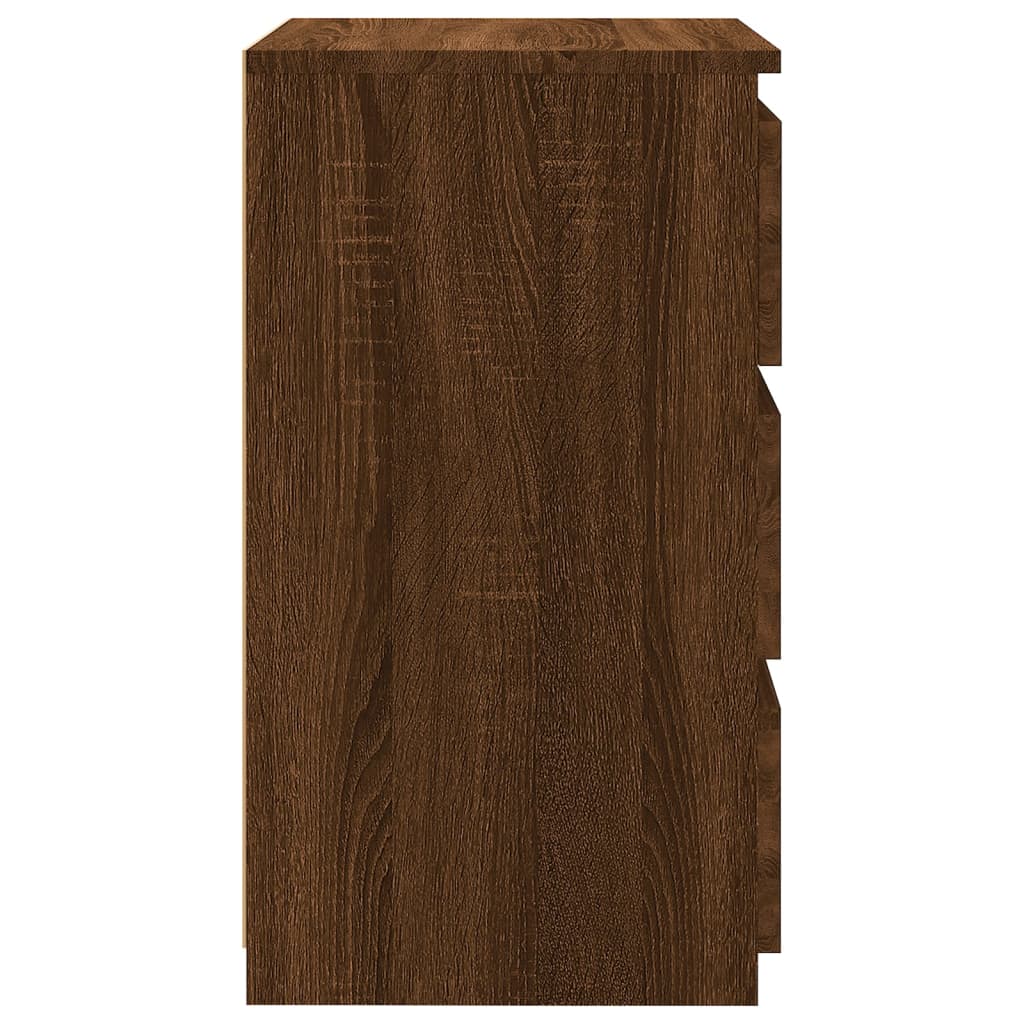 Nachttisch Braun Eichen-Optik 40x35x62,5 cm Holzwerkstoff - Pazzar.ch