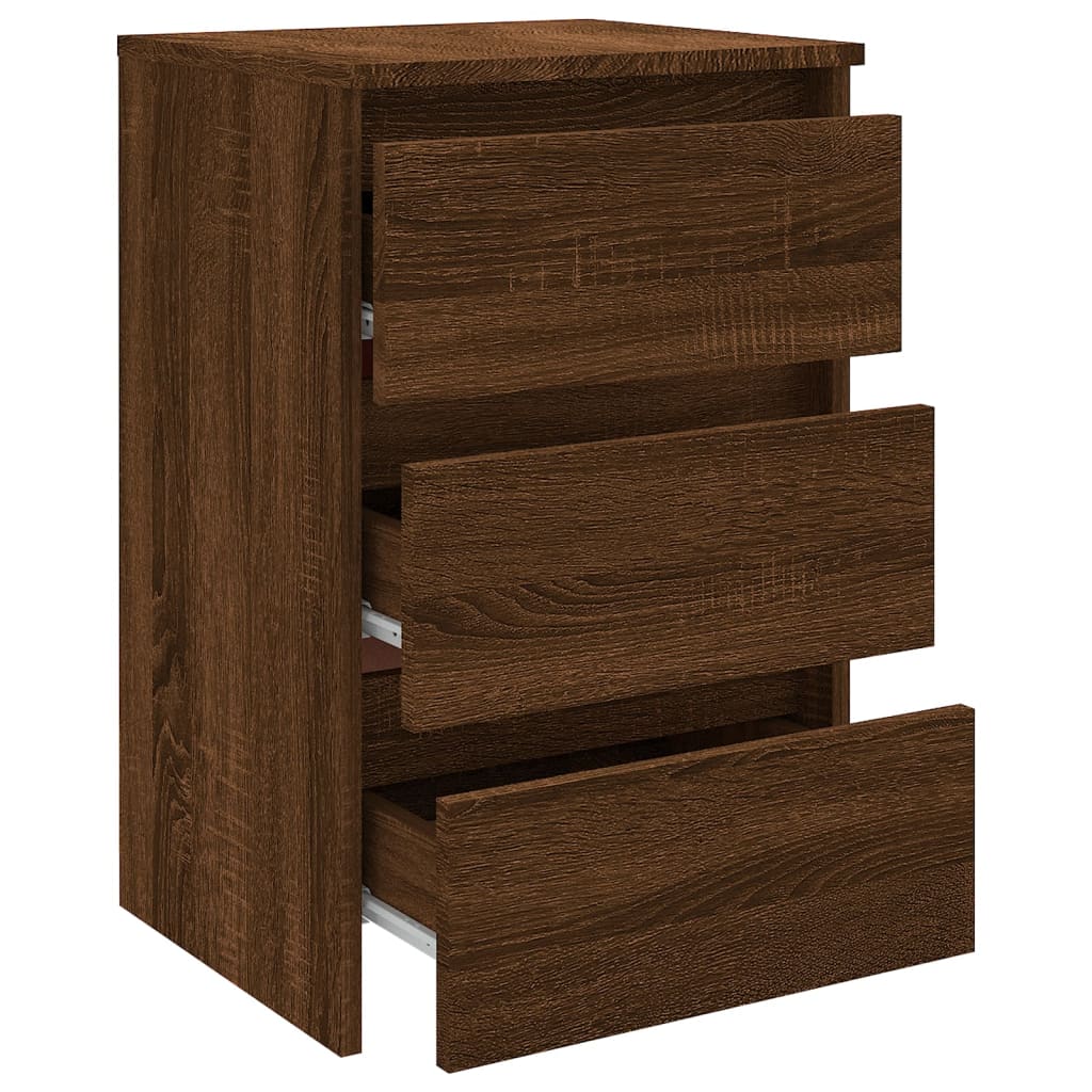 Nachttisch Braun Eichen-Optik 40x35x62,5 cm Holzwerkstoff - Pazzar.ch