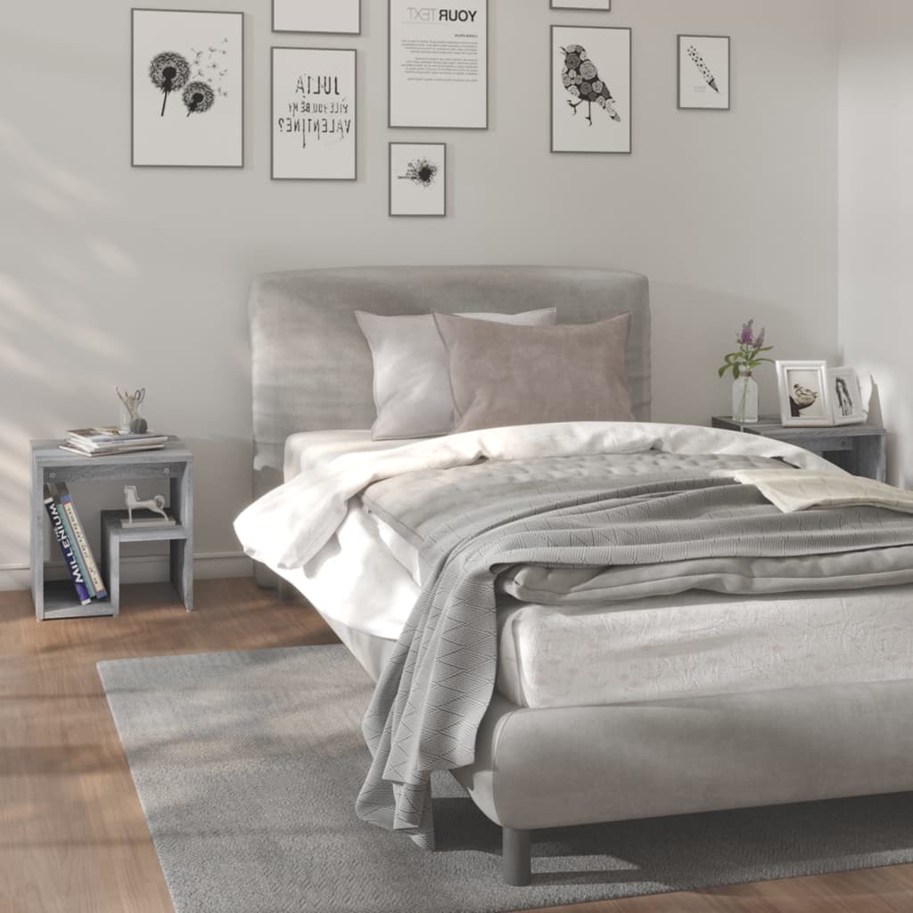 Nachttische 2 Stk. Grau Sonoma 40x30x40 cm Holzwerkstoff - Pazzar.ch