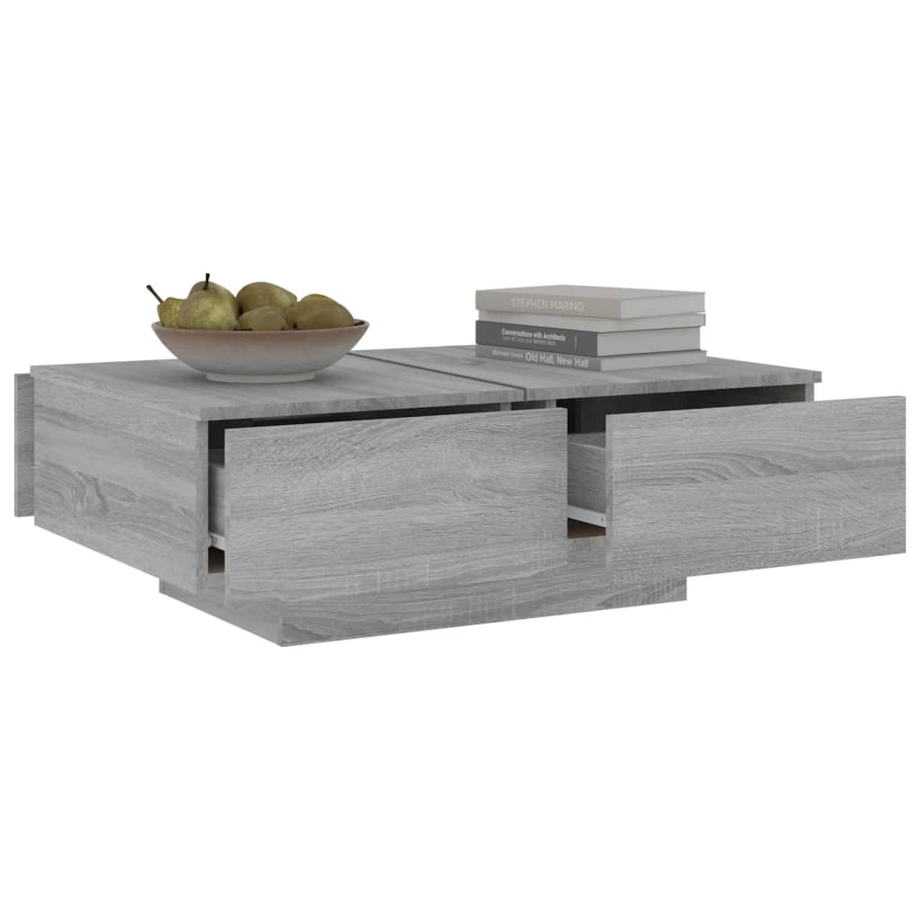Couchtisch Grau Sonoma 90x60x31 cm Holzwerkstoff - Pazzar.ch