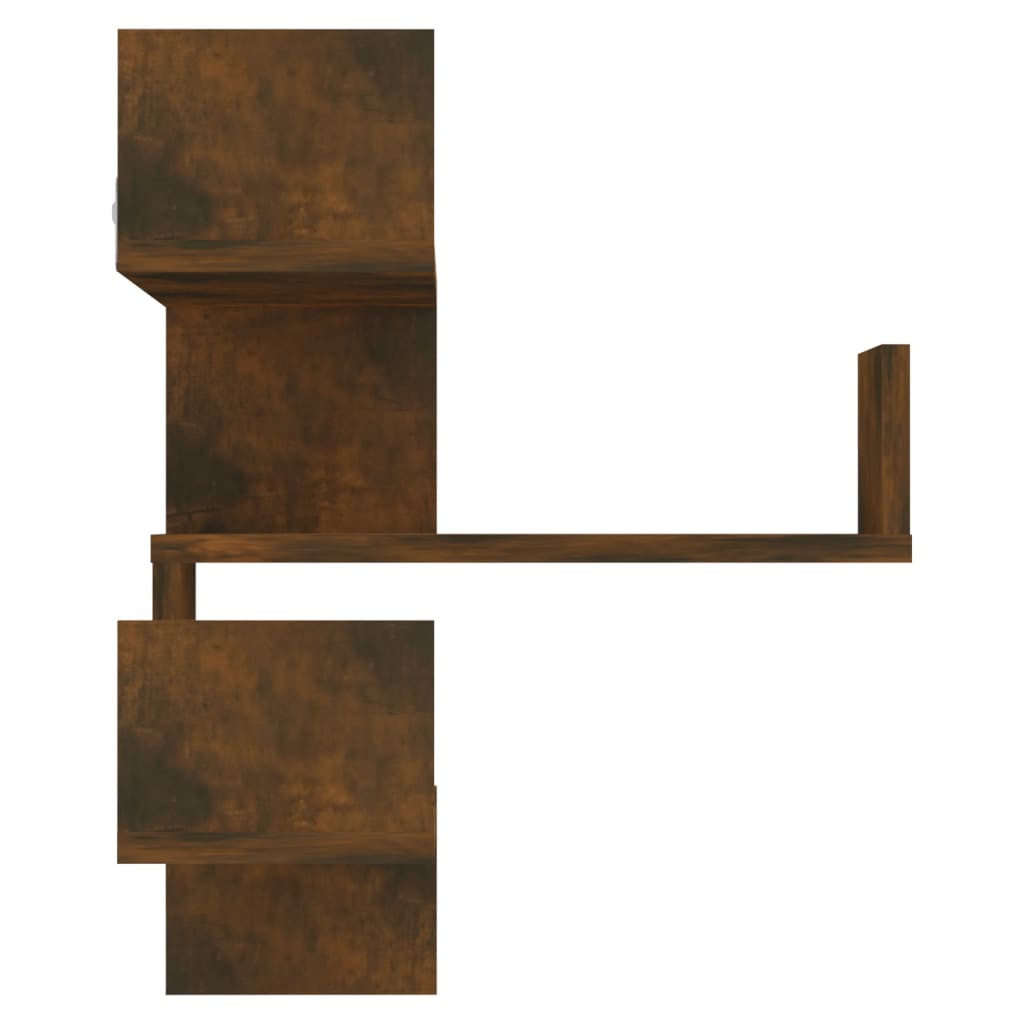 Wand-Eckregale 2 Stk. Räuchereiche 40x40x50 cm Holzwerkstoff - Pazzar.ch
