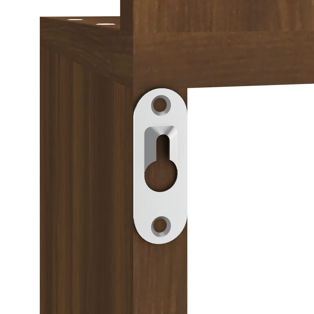 Wand-Eckregal Braun Eichen-Optik 20x20x127,5 cm Holzwerkstoff - Pazzar.ch