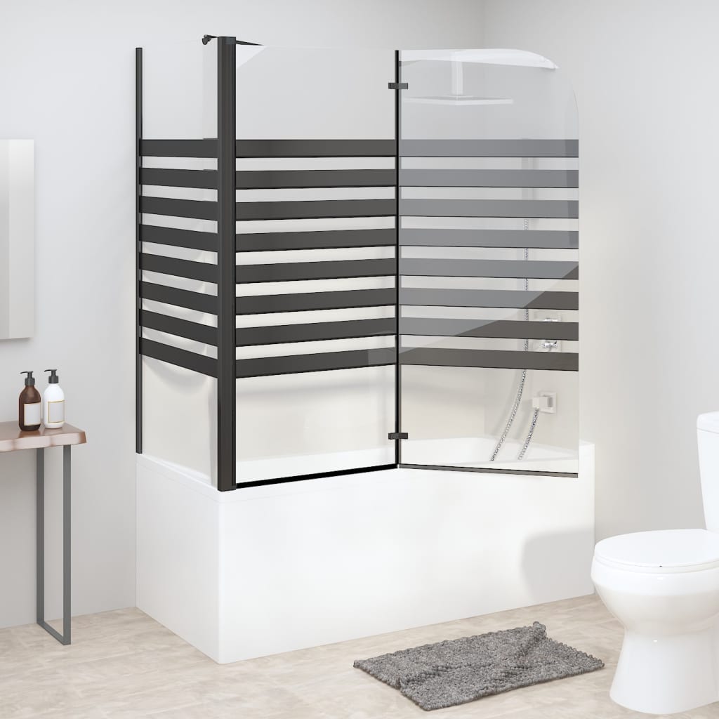 Duschabtrennung 120x68x130 cm Hartglas Gestreift - Pazzar.ch