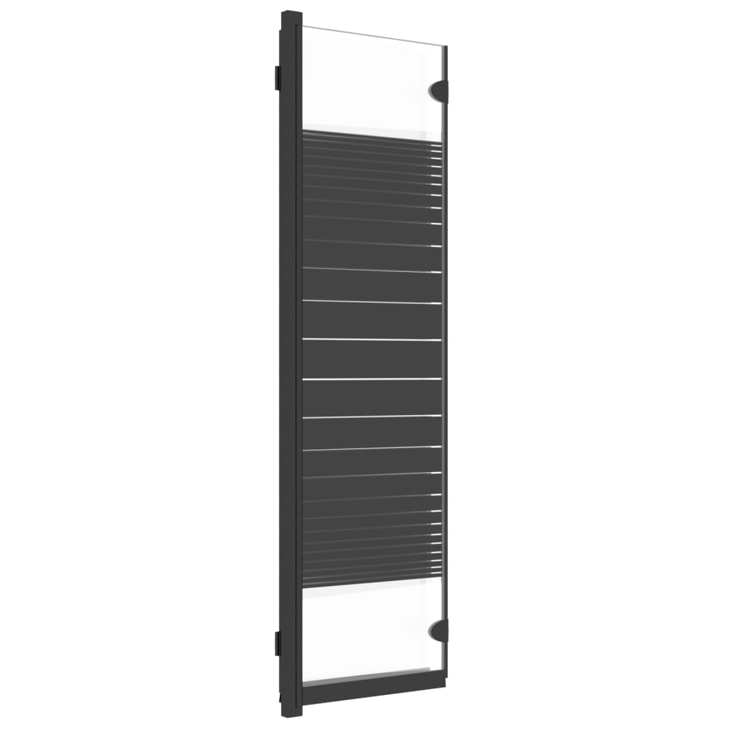 Badewannenfaltwand 3-teilig 130x130 cm ESG Schwarz - Pazzar.ch