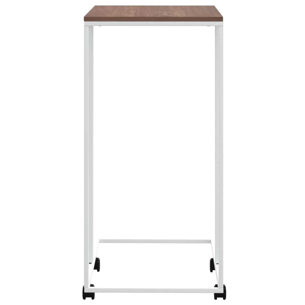Beistelltisch mit Rollen Weiß 40x30x63,5 cm Holzwerkstoff - Pazzar.ch